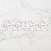 平エレガントモダン植物緑結婚病 ペットボトルラベル (シングルラベル)