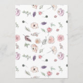 平エレガントモダン植物緑結婚病 メニュー (裏面)