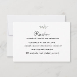 平エレガントモダン植物緑結婚病 招待状