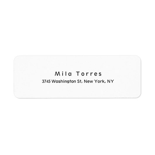 平エレガントモダン白ユニーク黒 ラベル (正面)