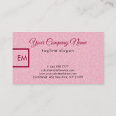 平エレガントモダン色のグリッターと赤 名刺 (裏面)