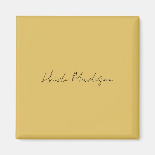 平エレガントモダン金ゴールドシンプル色書 マグネット (正面)