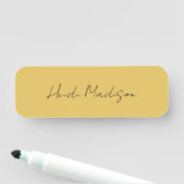 平エレガントモダン金ゴールドシンプル色書 名札 (インサイチュ)