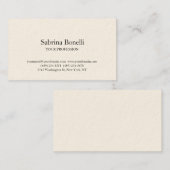 平エレガントユニークシグナシンプルークリーム 名刺 (正面/裏面)