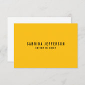 平エレガントユニークシンプル黄ミニマルオレンジ エンクロージャーカード (正面/裏面)
