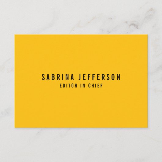 平エレガントユニークシンプル黄ミニマルオレンジ エンクロージャーカード (正面)