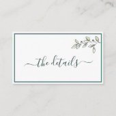 平エレガント平モダン植物緑エンクロージャカード エンクロージャーカード (正面)