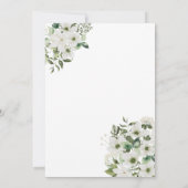 平エレガント白フローラ結婚ズ セーブザデート (裏面)