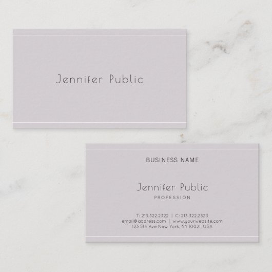 平エレガント頭が切れるモダンプロフェッショナルカッコいい 名刺 (正面/裏面)