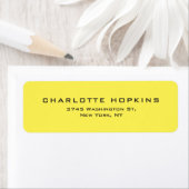 平エレガント黄ミニマモダンリスト ラベル (インサイチュ)