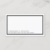 平エレガント黒の縁ど名刺 名刺 (裏面)