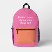 平カスタム店より安いバッグ? プリントバックパック (正面)