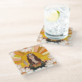 平カラフル和 ガラスコースター (アングル)