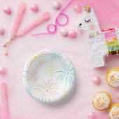 平カラフル正大晦日のパーティーパターン – 白 ペーパーボウル (パーティー)