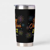 平カラフル正大晦日パーティー 保温保冷タンブラー (右面)