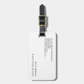 平クラシカルエレガントプロフェッショナル名刺 ラゲッジタグ (正面縦)