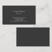 平コンテンポラリースタイリッシュ灰色の名刺 名刺 (正面/裏面)