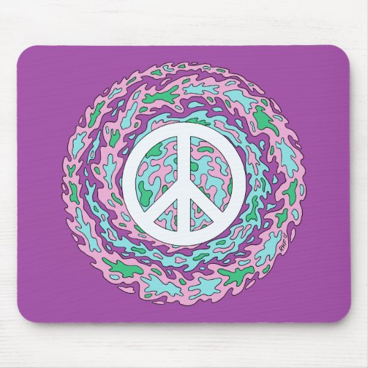 平サイケデリック和 マウスパッド (正面)