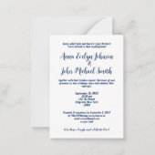 平シンプルらな除草の招待 ノートカード (正面)