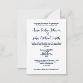 平シンプルらな除草の招待 ノートカード