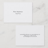 平シンプルクリエイティブプロフェッショナル白モダン 名刺 (正面/裏面)