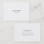 平シンプルクリエイティブプロフェッショナル白色 名刺 (正面/裏面)