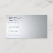 平スタイリッシュお洒落モダン銀プロフェッショナル 名刺 (裏面)