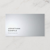 平スタイリッシュお洒落モダン銀プロフェッショナル 名刺 (正面)