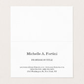 平スタイリッシュエレガント白シンプル 名刺 (外部フラット)