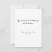 平パーソナライズされたらなサンキューカードと忍者 サンキューカード (裏面)