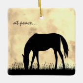 平パーソナライズされた和の馬が聖降誕祭を牧 セラミックオーナメント (正面)