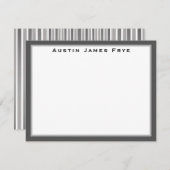 平パーソナライズされた札カード文房具男性へ ノートカード (正面/裏面)