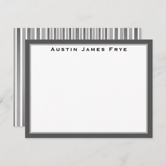 平パーソナライズされた札カード文房具男性へ ノートカード (正面/裏面)