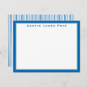 平パーソナライズされた札カード文房具男性へ ノートカード (正面/裏面)