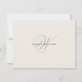 平フォーマルモノグラムのサンキューカード サンキューカード