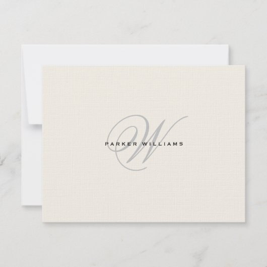 平フォーマルモノグラムのサンキューカード サンキューカード (正面)