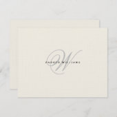 平フォーマルモノグラムのサンキューカード サンキューカード (正面/裏面)