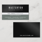 平ミニマルシンプル黒企業の灰色 名刺 (正面/裏面)