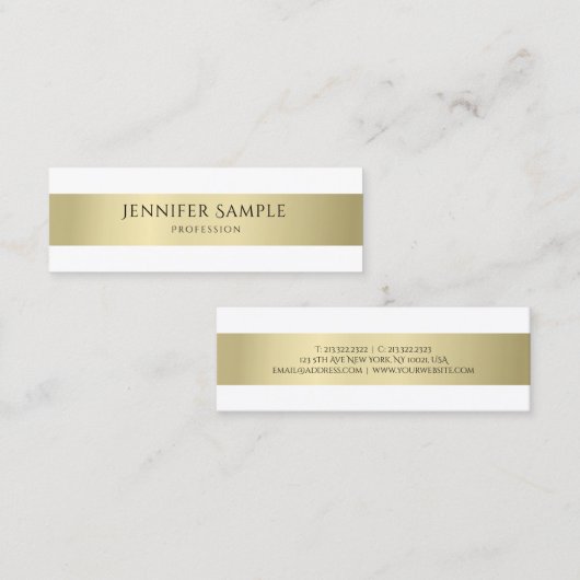 平ミニマルモダン式プロフェッショナルエレガント スキニー名刺 (正面/裏面)