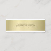 平ミニマル式モダンプロフェッショナルエレガント スキニー名刺 (裏面)