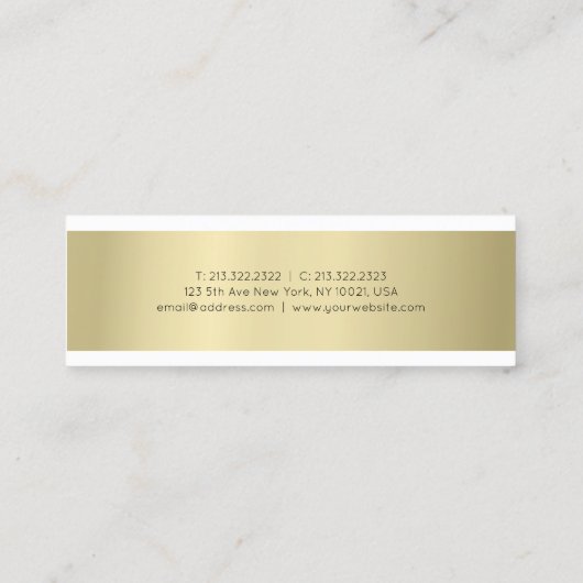 平ミニマル式モダンプロフェッショナルエレガント スキニー名刺 (裏面)