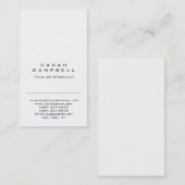 平モダンらな垂直の白いクリユニークーン 名刺 (正面/裏面)