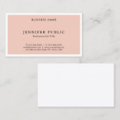 平モダンエレガントお洒落トレンディーデザイントップ 名刺 (正面/裏面)