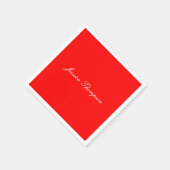 平モダンエレガント式シンプルプロフェッショナル赤 スタンダードカクテルナプキン (角)