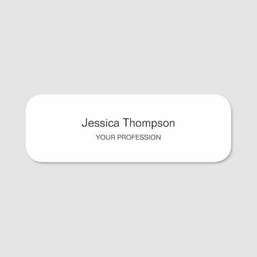 平モダンエレガント式シンプルプロフェッショナル 名札 (正面)