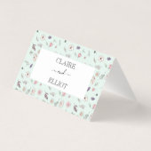 平モダンエレガント植物緑結婚のテーブル (裏面)