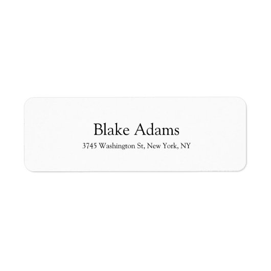 平モダンエレガント白と黒クラシカル ラベル (正面)