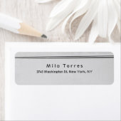 平モダンエレガント銀ユニーク灰色 ラベル (インサイチュ)