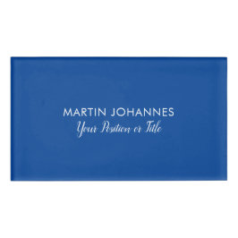 平モダンエレガント青スタイリッシュミニマル 名札