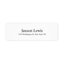 平モダンエレガント黒と白の判読文字 ラベル